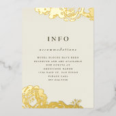 En Aluminium Invitation Gold Blooms (Recto)