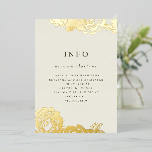 En Aluminium Invitation Gold Blooms (Debout devant)
