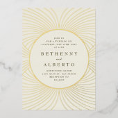 En Aluminium Invitation Gold Byzantine Mariage Foil (Recto)