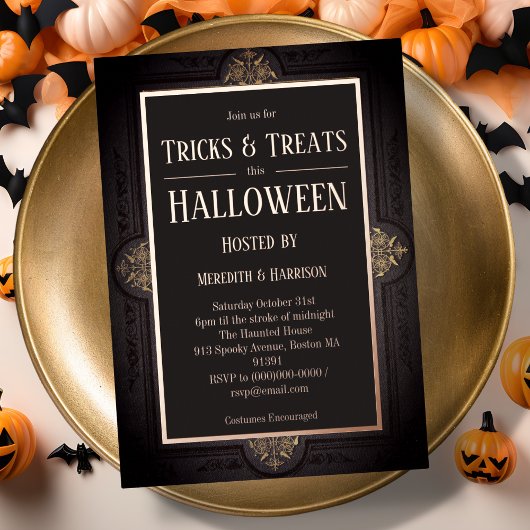 En Aluminium Invitation gothique victorienne Halloween Foil