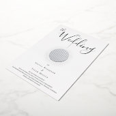 En Aluminium Invitation Mariage à bille Disco Argent (Rotation)