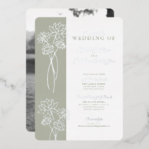 En Aluminium Invitation Mariage à huile de de la plante d'arge
