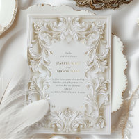Invitation Mariage cadre d'élégance baroque