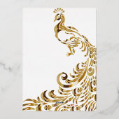 En Aluminium Invitation Mariage de vignes Peacock (Verso)
