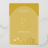 En Aluminium Invitation mariage Foil | Fleurs simples (Recto)