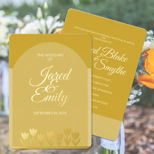 En Aluminium Invitation mariage Foil Fleurs simples