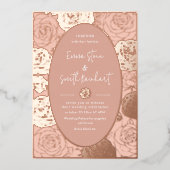 En Aluminium Invitation Mariage Roses Roses Roses roses (Recto)