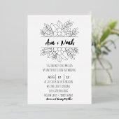 En Aluminium Invitation minimaliste Mariage Foil (Debout devant)