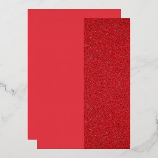 En Aluminium Invitation moderne à feuille rouge - Design minima (Recto/Verso)