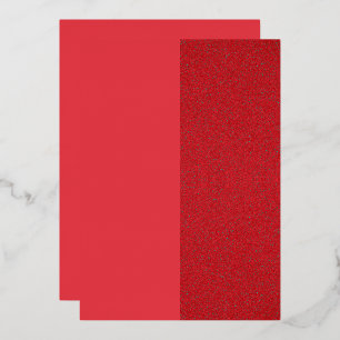 En Aluminium Invitation Moderne avec Feuille Rouge – Design Min