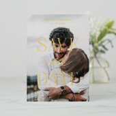 En Aluminium Invitation moderne Save the Date Foil (Debout devant)