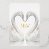 En Aluminium Invitation Monogramme Mariage Foil (Recto)