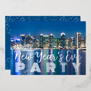 En Aluminium Invitation personnalisée San Diego NYE Party Foil
