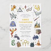 En Aluminium Invitation pour Baby Shower sur le thème de Harry (Recto)