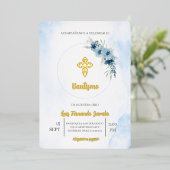 En Aluminium Invitation pour le baptême d'un garçon (Debout devant)