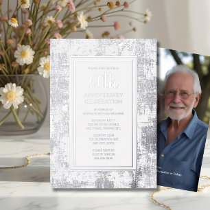 En Aluminium Invitation pour les 60 ans de mariage Diamant