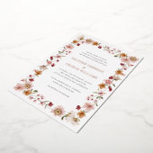 En Aluminium Invitation Rustique Floral Mariage Foil (Rotation)