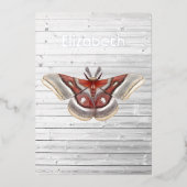 En Aluminium Invitation Rustique Moth Foil (Recto)