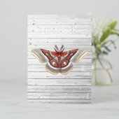 En Aluminium Invitation Rustique Moth Foil (Debout devant)