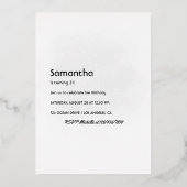 En Aluminium Invitation Rustique Moth Foil (Verso)