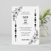 En Aluminium Invitation simple chic Mariage Foil (Debout devant)