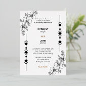 En Aluminium Invitation simple chic Mariage Rose Gold Foil (Debout devant)
