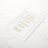 En Aluminium Invitation simple Mariage encadré blanc (Rotation)