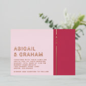 En Aluminium Invitation simple Mariage moderne Foil (Debout devant)