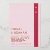 En Aluminium Invitation simple moderne Mariage Foil (Recto)