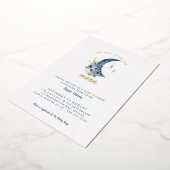 En Aluminium Invitation sur le Baby shower de la Lune (Rotation)