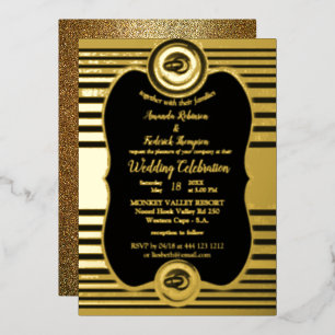 En Aluminium La Grande Inspiration Gatsby Foil Invitation