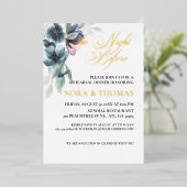 En Aluminium La Nuit Avant Le Dîner De Répétition Invitation (Debout devant)