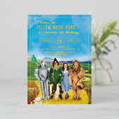 En Aluminium Le magicien de Oz Anniversaire Invitation (Debout devant)