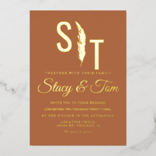 En Aluminium Logo Pampas Pressé Invitation à huile