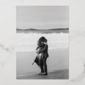 En Aluminium Lune des étoiles Mariage blanc Foil Invitation (Verso)