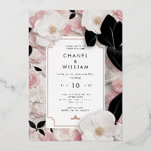 En Aluminium Luxe Foil Invitation d'inspiration Chanel