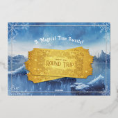 En Aluminium Magic Train Invitation Anniversaire (Verso)