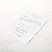 En Aluminium Mariage de script moderne Invitation à huile d'arg (Rotation)