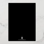 En Aluminium Mariage de typographie noire Foil Invitation (Verso)