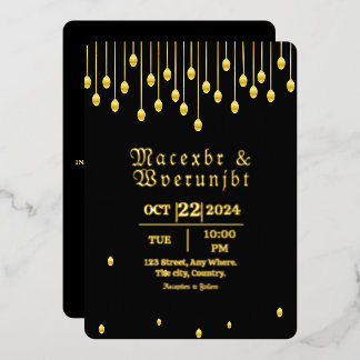 En Aluminium Mariage Luxe Invitation Gold Foil Modèle