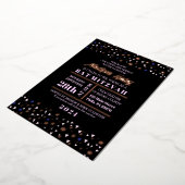 En Aluminium Marine Stars Bar Bat mitzvah Invitation Gold Inlay (Rotation)