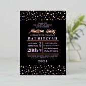 En Aluminium Marine Stars Bar Bat mitzvah Invitation Gold Inlay (Debout devant)