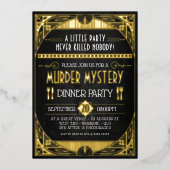 En Aluminium Meurtre Mystère Dîner Foil Invitation (Recto)