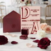 En Aluminium Minimalist Romantic Wedding invitation