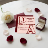 En Aluminium Minimalist Romantic Wedding invitation