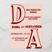 En Aluminium Minimalist Romantic Wedding invitation (Recto)