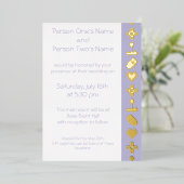 En Aluminium Mode multijoueur dans Lavender Foil Invitation (Debout devant)