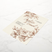 En Aluminium Moments dorés de l'orchidée | Invitation Mariage F (Rotation)