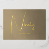 En Aluminium Ninetieth 90th Homme Anniversaire Invitation (Recto)