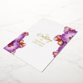 En Aluminium Orchidées Mariage Gold Foil Invitation (Rotation)